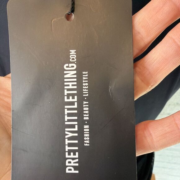 Pretty Little Things Slinky Mesh rRuched Midaxi Dress 12 Witchy Y2K Fairygoth - Picture 5 of 6